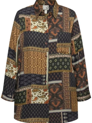 Foto van product Ulla Popken Blouse beige / bruin / oranje