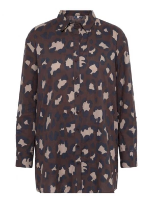 Foto van product Ulla Popken Blouse beige / donkerbruin / zwart