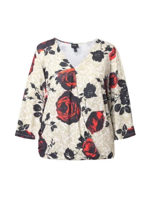 Foto van product Ulla Popken Blouse beige / rood / zwart
