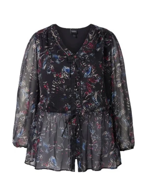 Foto van product Ulla Popken Blouse blauw / bessen / zwart / wolwit