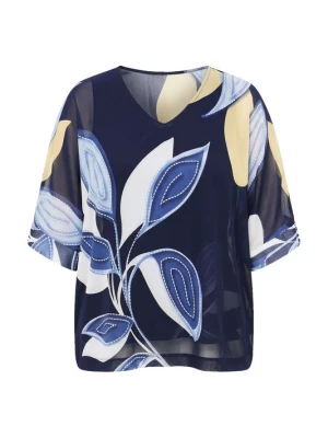 Foto van product Ulla Popken Blouse blauw / marine / geel / wit