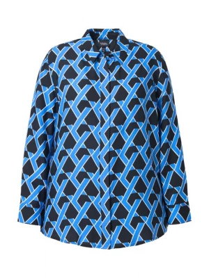 Foto van product Ulla Popken Blouse blauw / zwart / wit