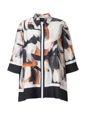 Foto van product Ulla Popken Blouse bruin / zwart / wit