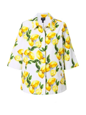 Foto van product Ulla Popken Blouse citroengeel / donkergroen / natuurwit