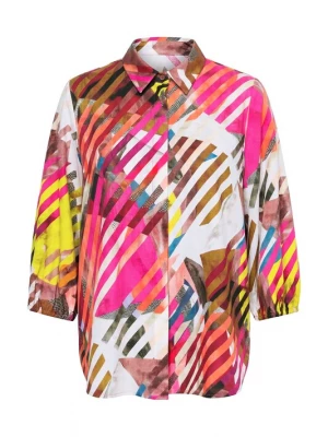 Foto van product Ulla Popken Blouse geel / oranje / fuchsia / wit