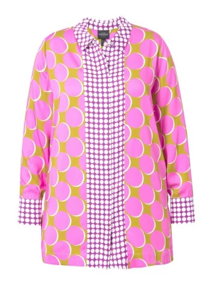 Foto van product Ulla Popken Blouse goudgeel / lila / pink / wit