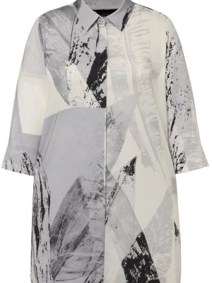 Foto van product Ulla Popken Blouse greige / stone grey / donkergrijs / zwart
