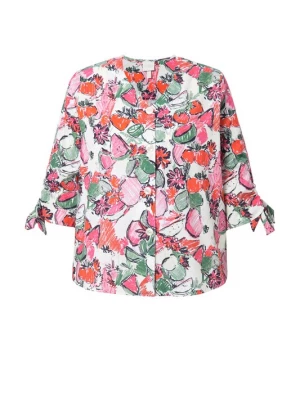 Foto van product Ulla Popken Blouse groen / lichtroze / roestrood / offwhite