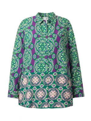 Foto van product Ulla Popken Blouse groen / lila / rosé