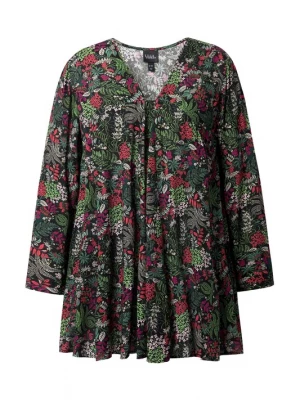 Foto van product Ulla Popken Blouse groen / rood / zwart