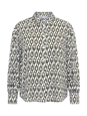 Foto van product Ulla Popken Blouse kaki / wit