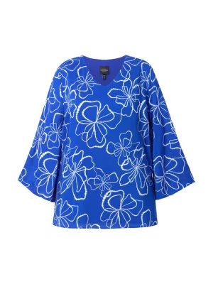 Foto van product Ulla Popken Blouse kobaltblauw / wit