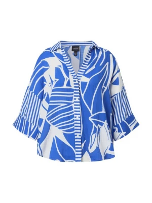 Foto van product Ulla Popken Blouse kobaltblauw / wit