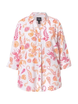 Foto van product Ulla Popken Blouse lichtoranje / pink / wit