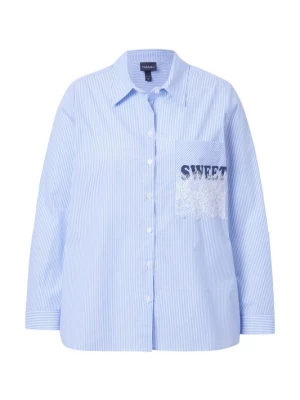 Foto van product Ulla Popken Blouse nachtblauw / lichtblauw / wit