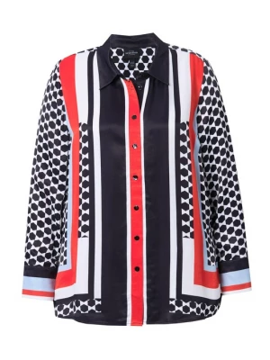 Foto van product Ulla Popken Blouse navy / lichtblauw / knalrood / wit