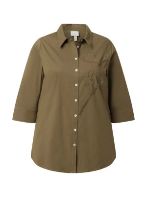 Foto van product Ulla Popken Blouse olijfgroen / wit