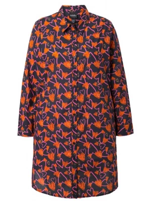 Foto van product Ulla Popken Blouse oranje / lichtroze / zwart
