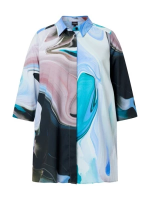 Foto van product Ulla Popken Blouse petrol / gemengde kleuren