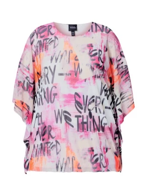 Foto van product Ulla Popken Blouse pink / zwart / offwhite