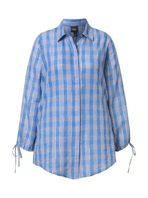 Foto van product Ulla Popken Blouse royal blue / koningsblauw / lichtgrijs