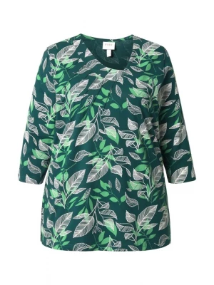 Foto van product Ulla Popken Blouse smaragd / donkergroen / wit
