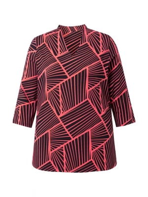 Foto van product Ulla Popken Blouse zalm roze / zwart