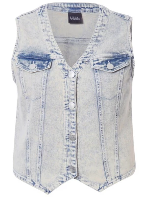 Foto van product Ulla Popken Bodywarmer blauw denim / blauw gemêleerd