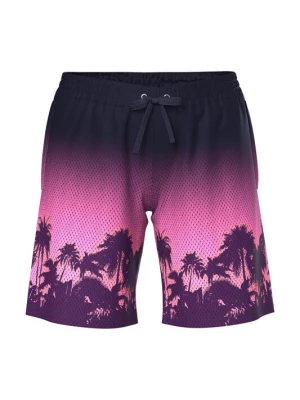 Foto van product Ulla Popken Broek aubergine / lichtlila / zwart
