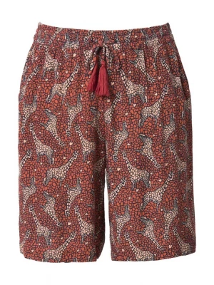 Foto van product Ulla Popken Broek ecru / donkerblauw / roestbruin