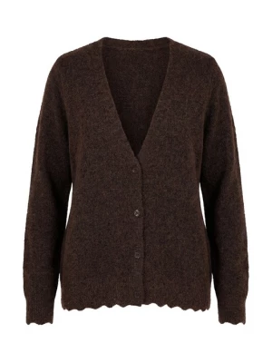 Foto van product Ulla Popken Gebreid vest donkerbruin