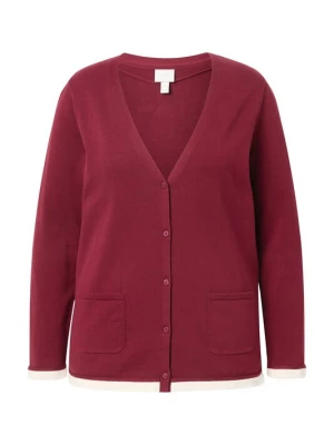Foto van product Ulla Popken Gebreid vest donkerrood