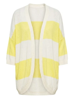 Foto van product Ulla Popken Gebreid vest geel / wit