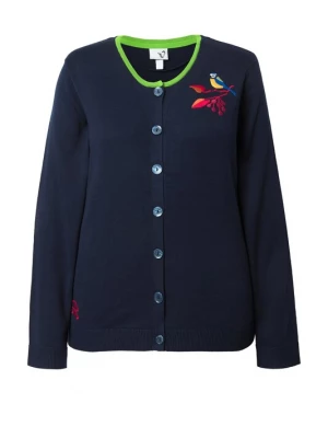 Foto van product Ulla Popken Gebreid vest marine / geel / groen / rood