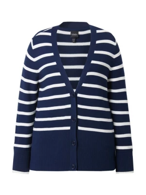 Foto van product Ulla Popken Gebreid vest marine / wit