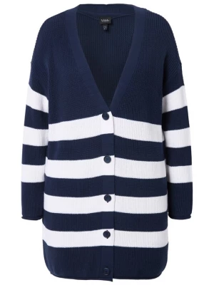 Foto van product Ulla Popken Gebreid vest marine / wit