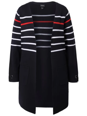 Foto van product Ulla Popken Gebreid vest rood / zwart / wit