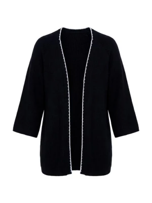 Foto van product Ulla Popken Gebreid vest zwart / wit