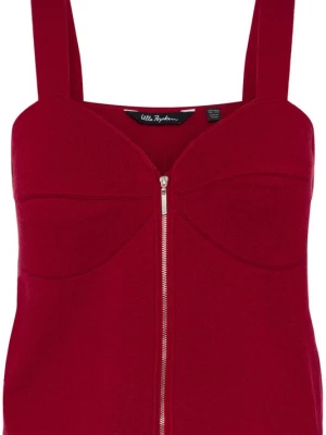 Foto van product Ulla Popken Gebreide bodywarmer karmijnrood