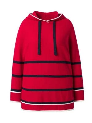 Foto van product Ulla Popken Oversized trui rood / zwart / wit