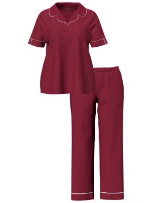 Foto van product Ulla Popken Pyjama donkerrood / wit