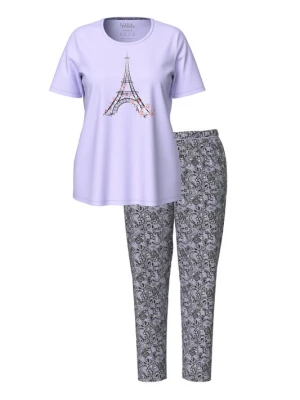 Foto van product Ulla Popken Pyjama grijs / donkergrijs / lavendel