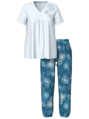 Foto van product Ulla Popken Pyjama hemelsblauw / wit