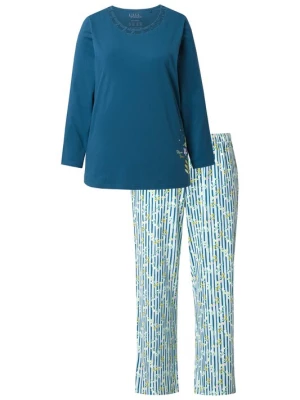 Foto van product Ulla Popken Pyjama petrol / jade groen / wit