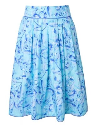 Foto van product Ulla Popken Rok aqua / royal blue / koningsblauw / wit