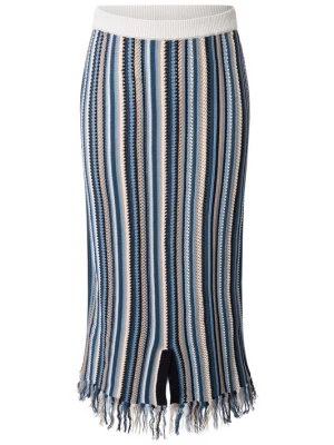 Foto van product Ulla Popken Rok blauw denim / lichtblauw / pink / zwart