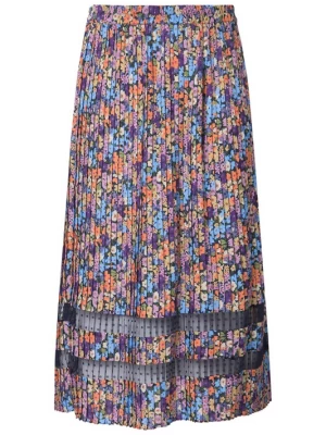 Foto van product Ulla Popken Rok blauw / oranje / zwart