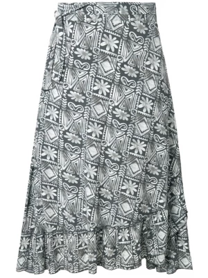 Foto van product Ulla Popken Rok grijs / wit