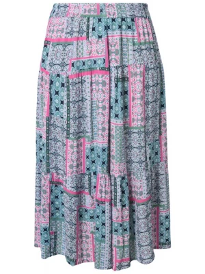 Foto van product Ulla Popken Rok groen / pink