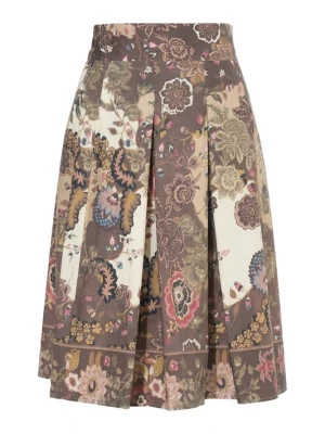 Foto van product Ulla Popken Rok ivoor / bruin